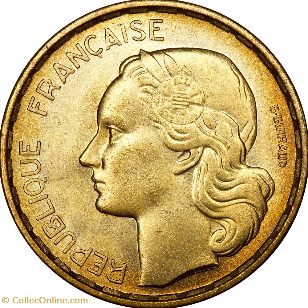 monnaies monde france 20 francs g guiraud ive republique 1951