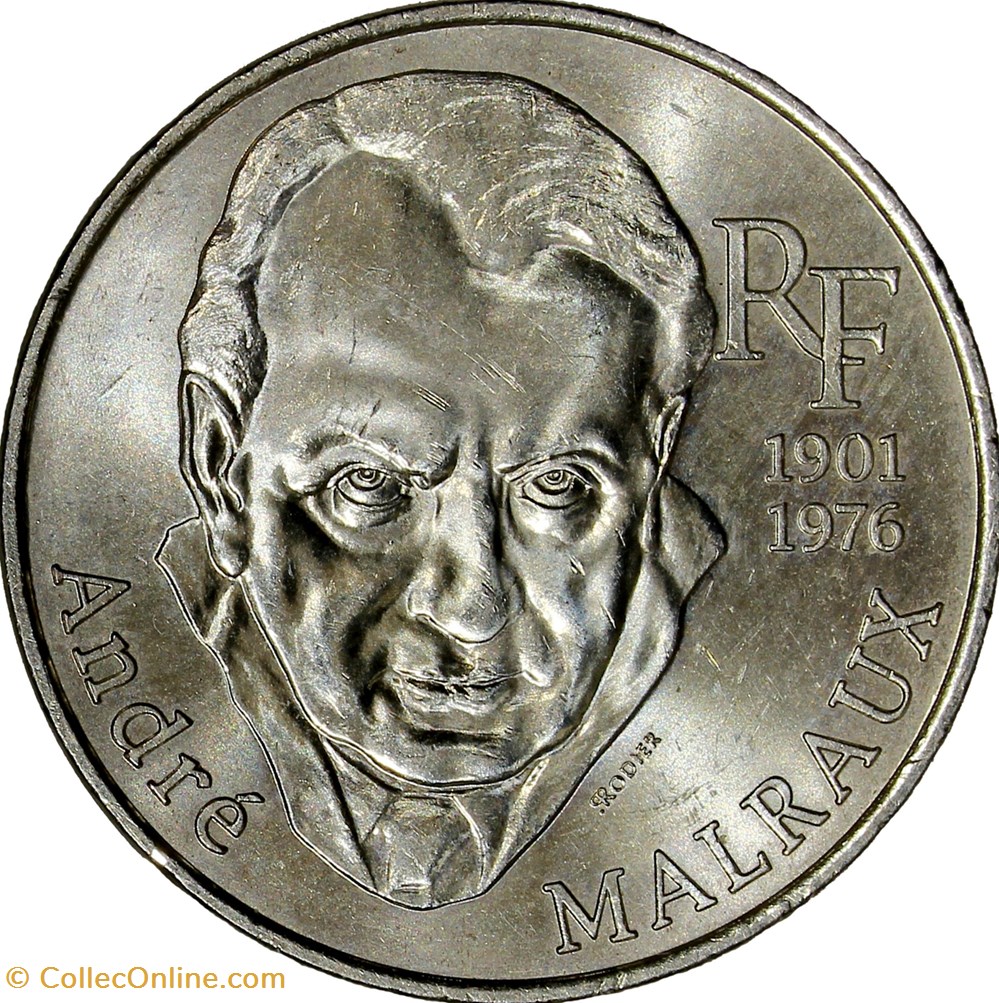 100 francs Malraux, Ve République, 1997 monnaies monde france 100 francs malraux ve republique 1997