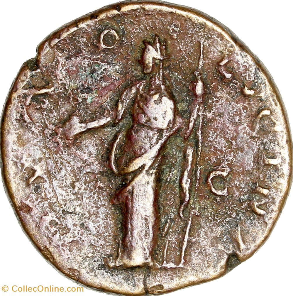 As de Crispine, Junon, 180-182, Rome monnaies antiques romaines imperiales et republicaines as de crispine junon 180 182 rome