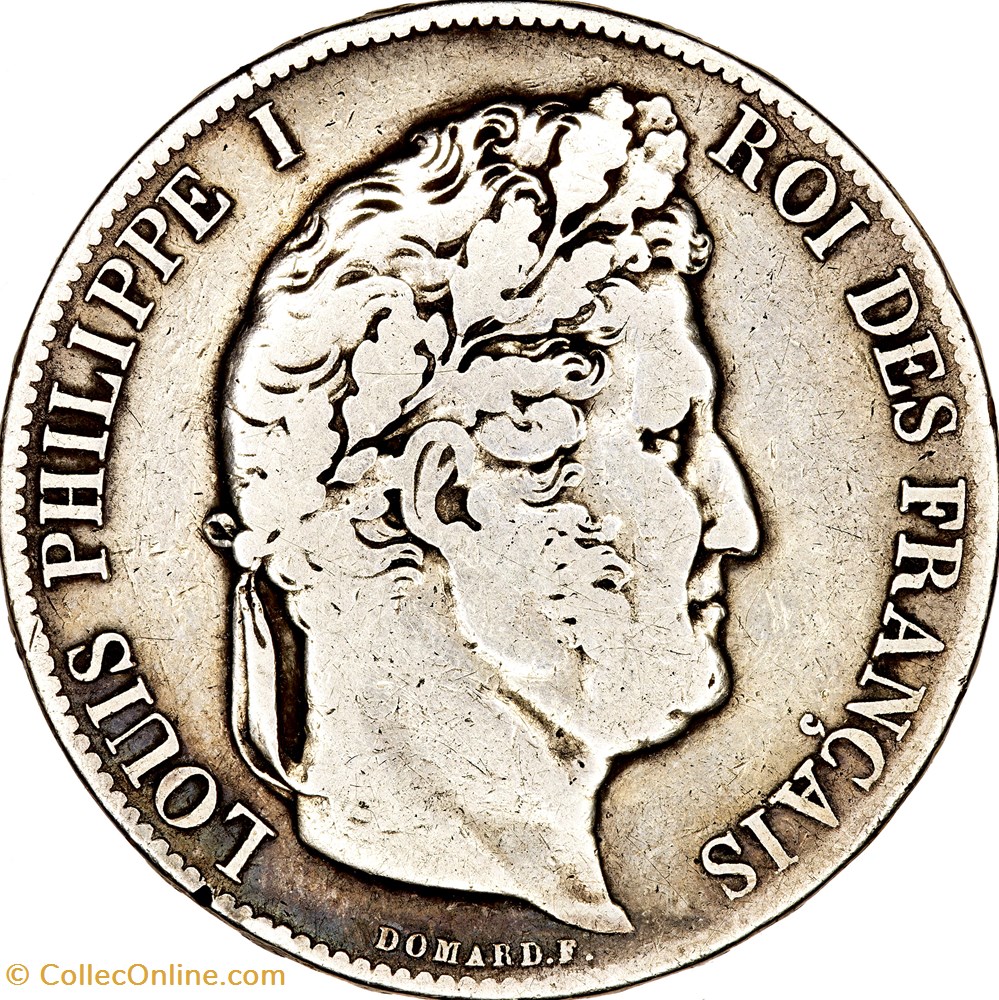 5 francs, 3e type Domard, Louis-Philippe Ier, 1846, Paris monnaies monde france 5 francs 3e type domard louis philippe ier 1846 paris
