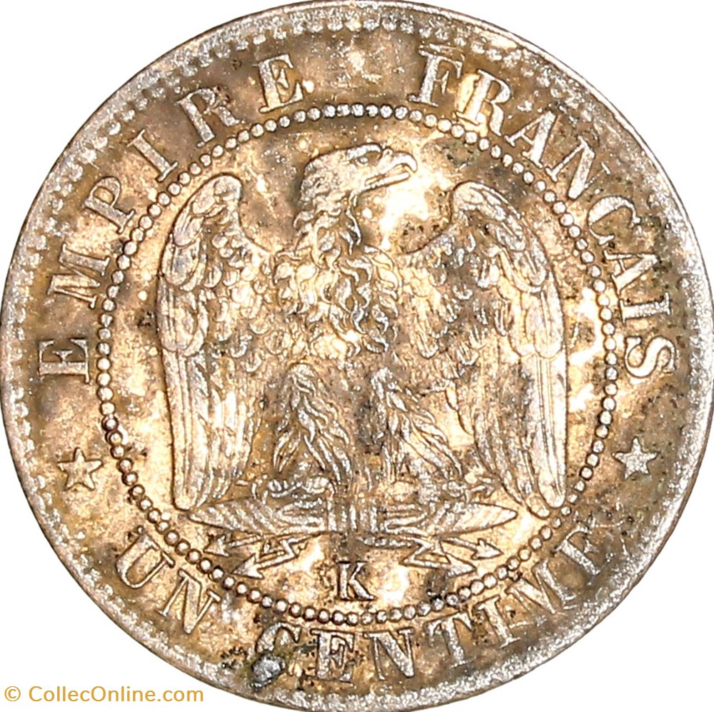 Un centime, tête laurée, Napoléon III, 1862, Bordeaux monnaies monde france un centime tete lauree napoleon iii 1862 bordeaux