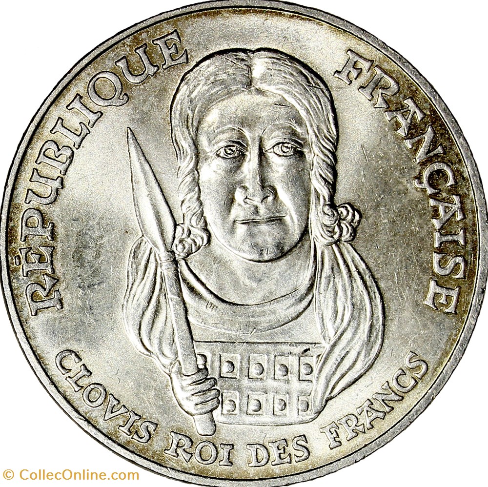 100 francs Clovis, Ve République, 1996 monnaies monde france 100 francs clovis ve republique 1996