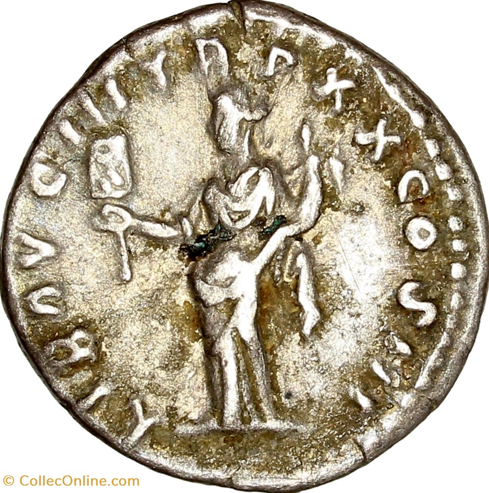 Denier de Marc Aurèle, Liberalitas, 165-166, Rome - Coins - Ancient