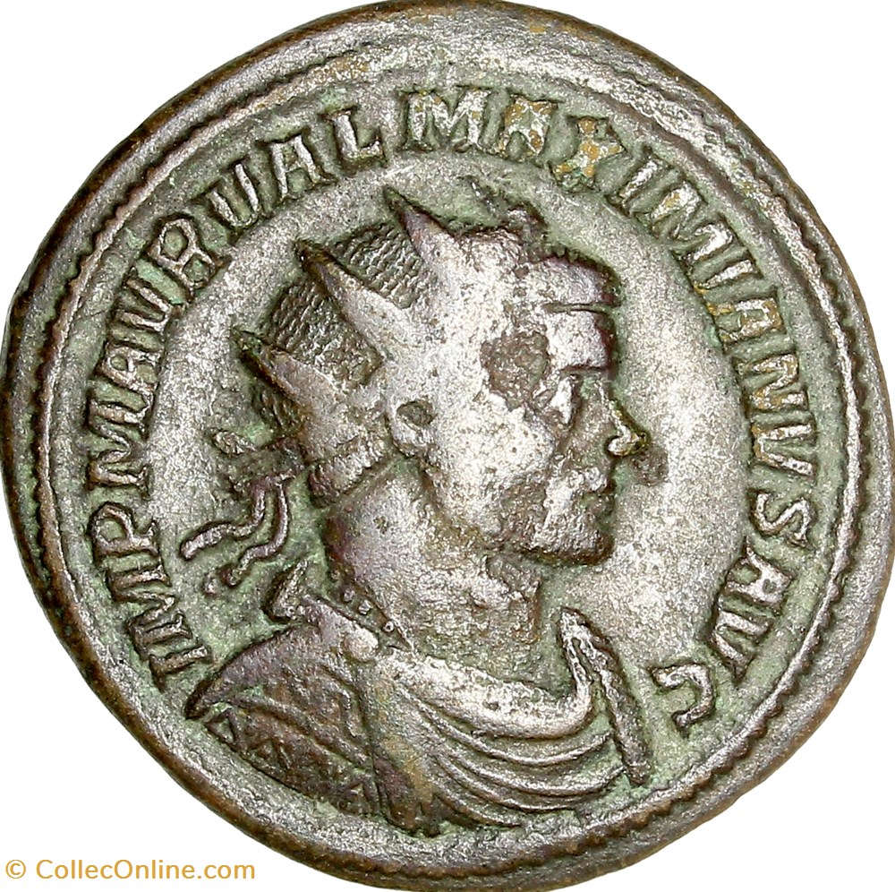 Aurelianus de Maximien Hercule, Hercule, 287, Ticinum monnaies antiques romaines imperiales et republicaines aurelianus de maximien hercule hercule 287 ticinum