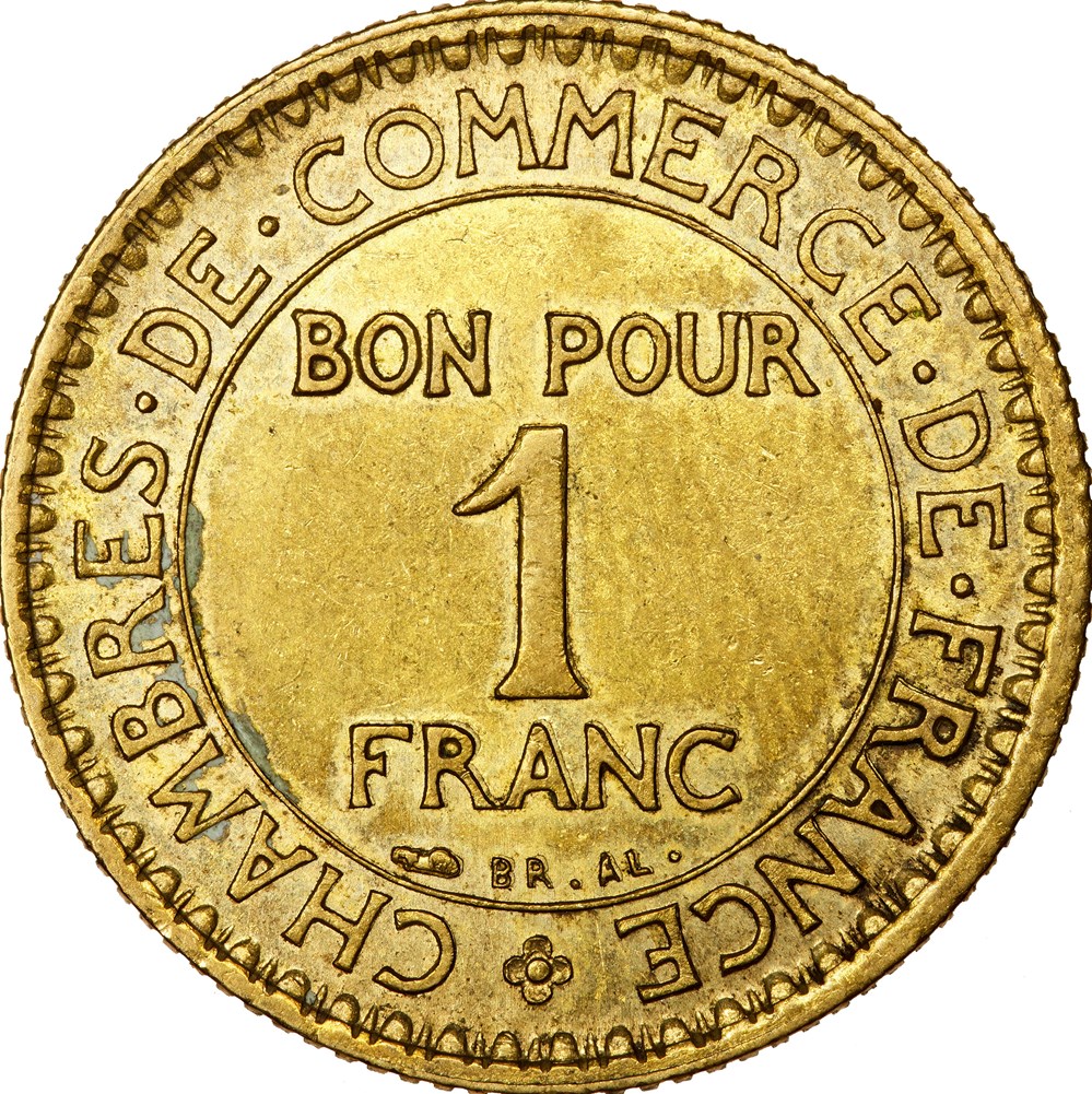 monnaies monde france 1 franc chambres de commerce iiie republique 1920