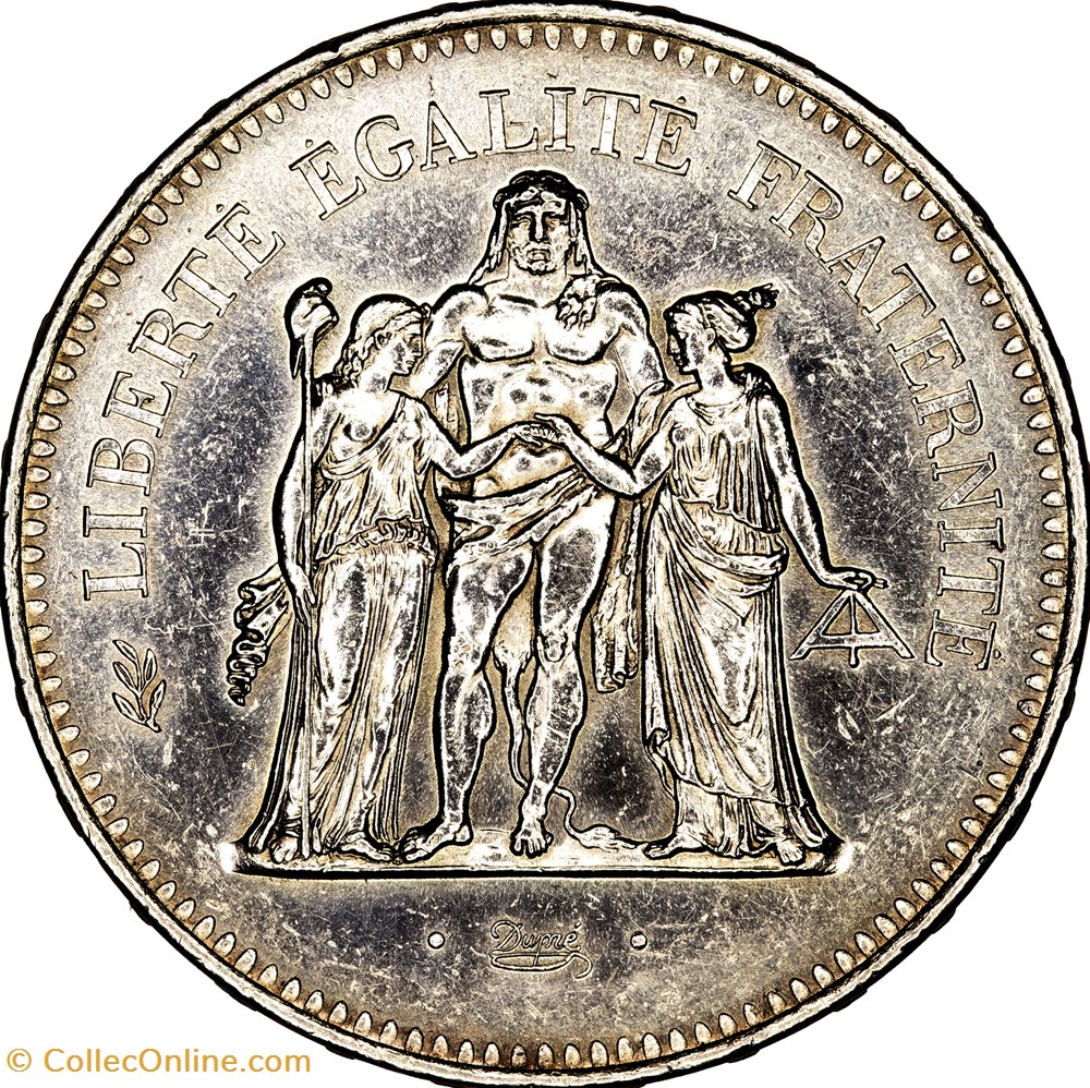 50 francs Hercule, Ve République, 1978 monnaies monde france 50 francs hercule ve republique 1978