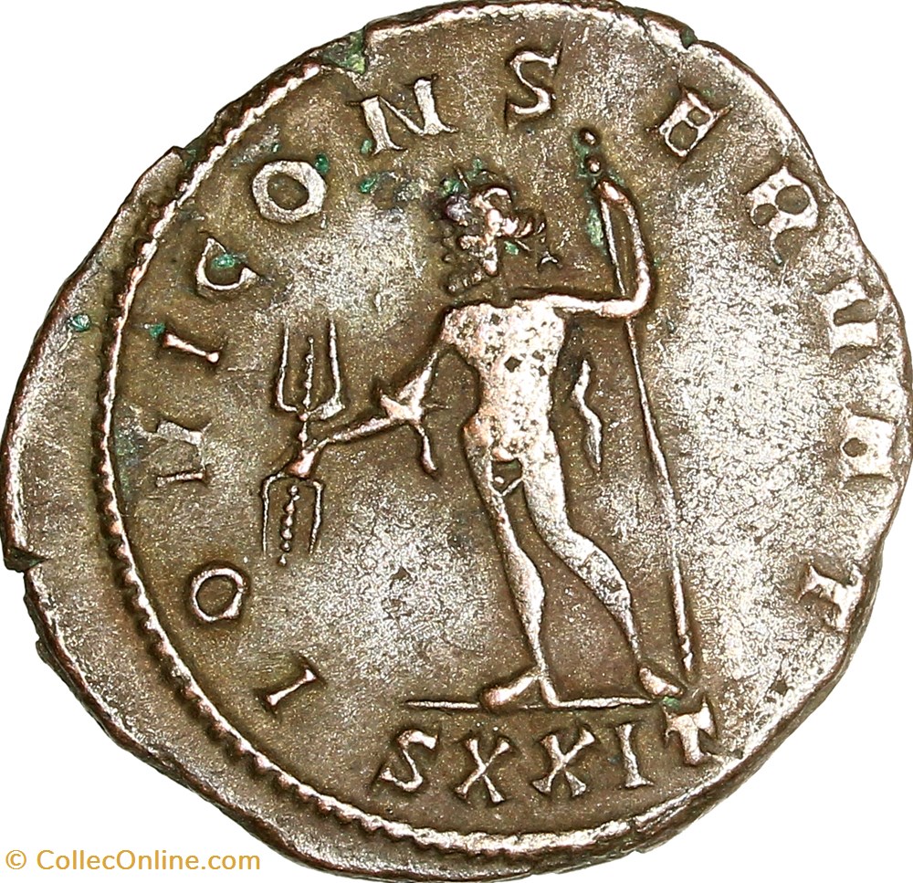 Aurelianus de Dioclétien, Jupiter, 288, Ticinum monnaies antiques romaines imperiales republicaines aurelianus de diocletien jupiter 288 ticinum