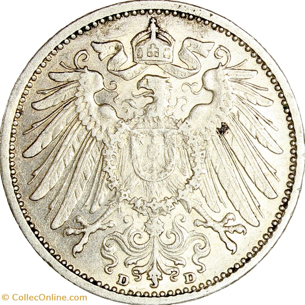 1 mark, Allemagne, 1901, Munich monnaies monde 1 mark allemagne 1901 munich