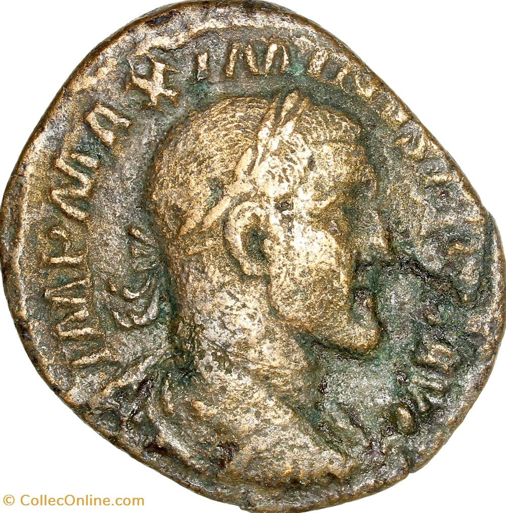 Sesterce de Maximin Ier le Thrace, Fides, avril 235 - début 236, Rome monnaies antiques romaines imperiales et republicaines sesterce de maximin ier le thrace fides avril 235 debut 236 rome