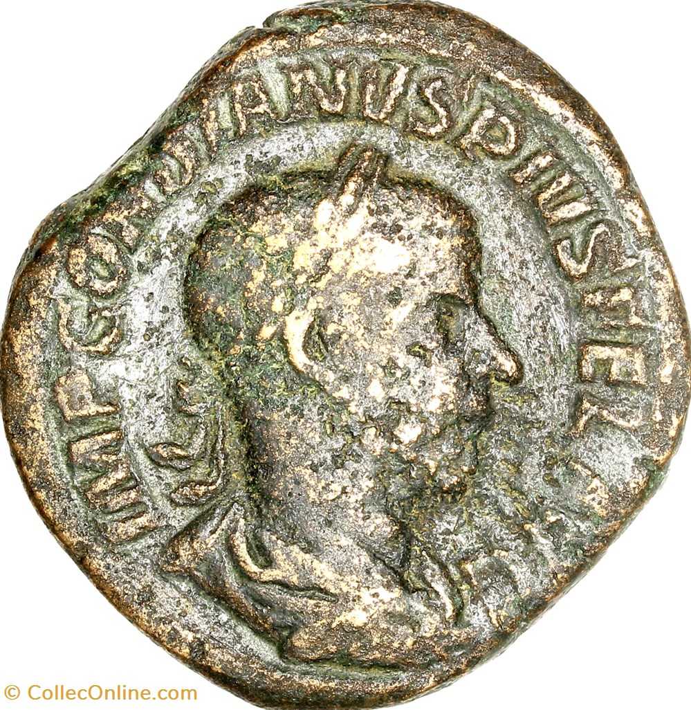 Sesterce de Gordien III, Jupiter, 241-243, Rome monnaies antiques a romaines imperiales et republicaines sesterce de gordien iii jupiter 241 243 rome