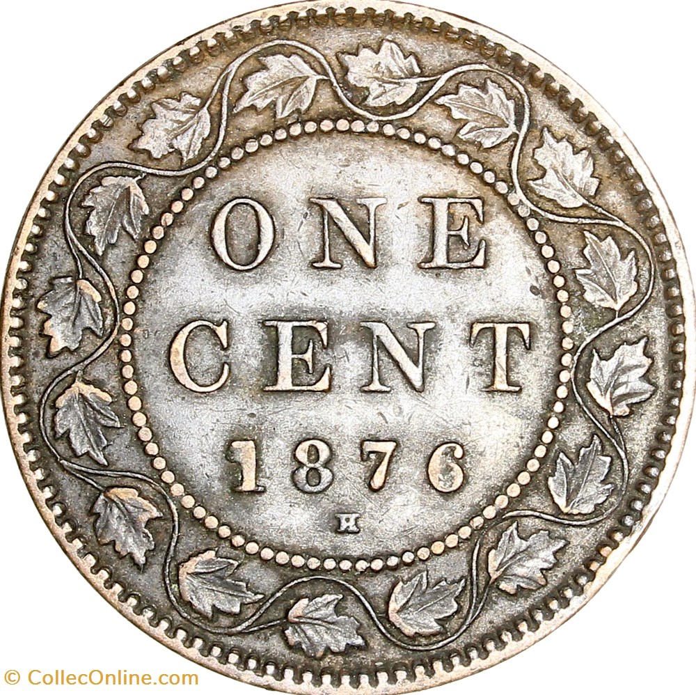 1 cent Victoria, Canada, 1876, Heaton monnaies monde 1 cent victoria canada 1876 heaton