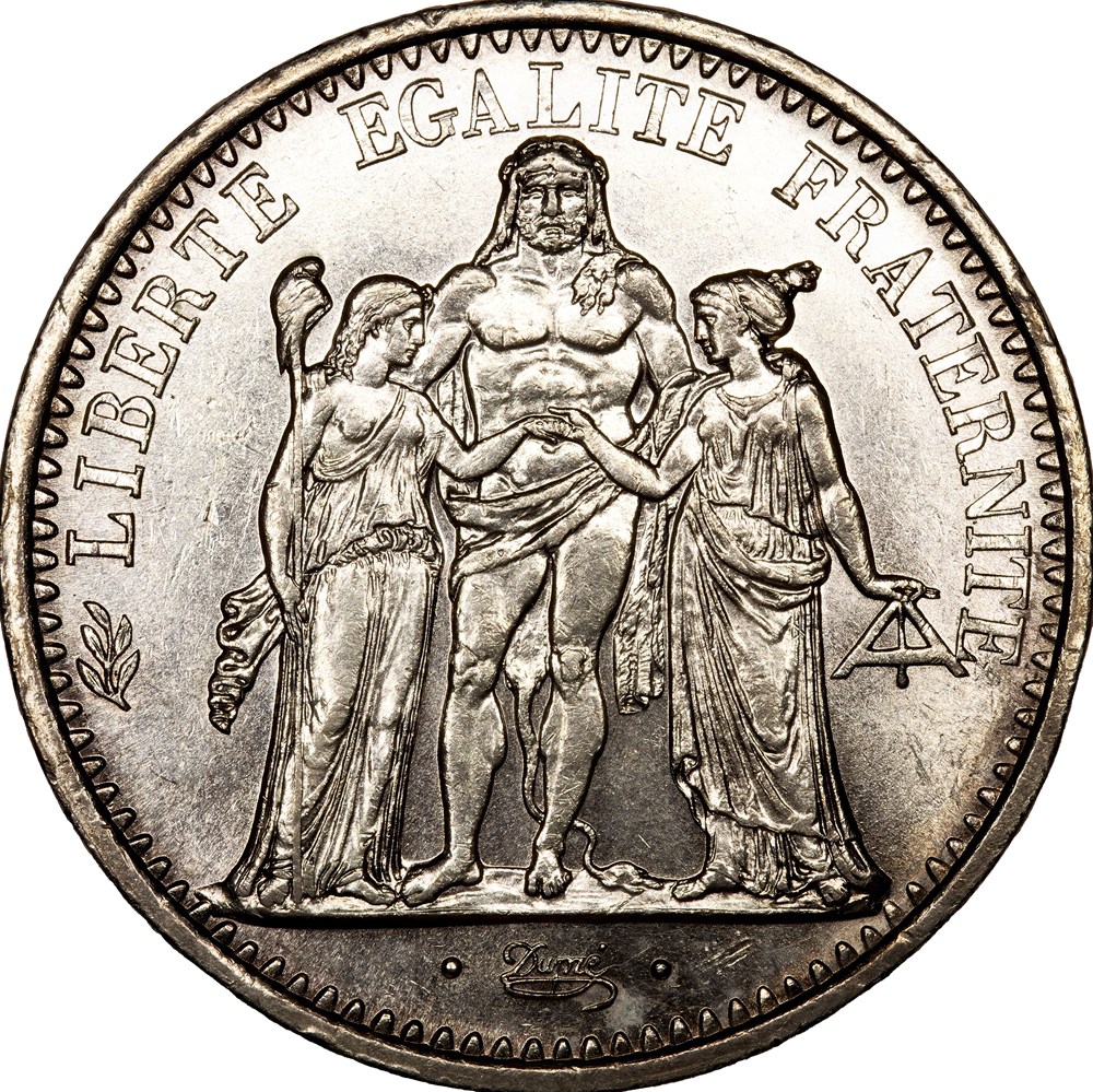 10 francs Hercule, Ve République, 1967, point sur le E monnaies monde france 10 francs hercule ve republique 1967 point sur le e