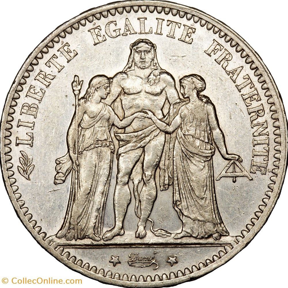 5 francs Hercule, IIIe République, 1876, Paris monnaies monde france 5 francs hercule iiie republique 1876 paris