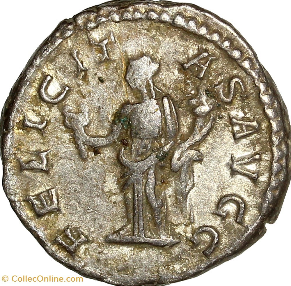 monnaies antiques romaines imperiales et republicaines denier de septime severe felicitas 205 rome