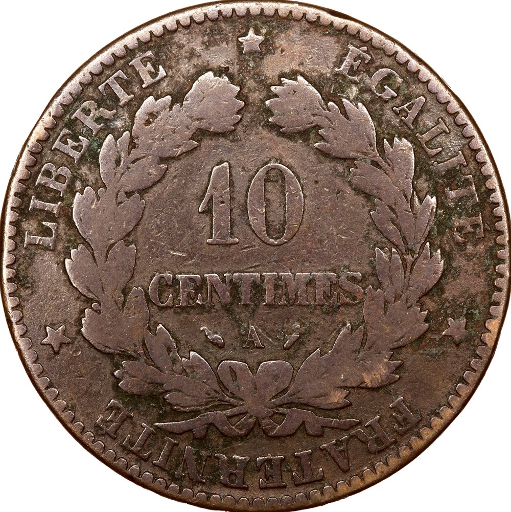 10 centimes Cérès, IIIe République, 1896, faisceau, Paris monnaies monde france 10 centimes ceres iiie republique 1896 faisceau paris