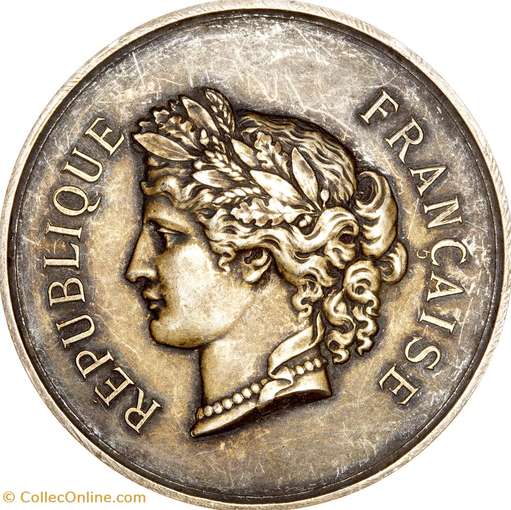 Médaille de l'Exposition Ouvrière Nationale, Rouen, 1896 medailles france iiieme republique medaille de exposition ouvriere nationale rouen 1896