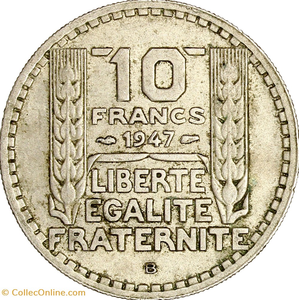 monnaies monde france 10 francs turin petite tete ive republique 1947 beaumont le roger