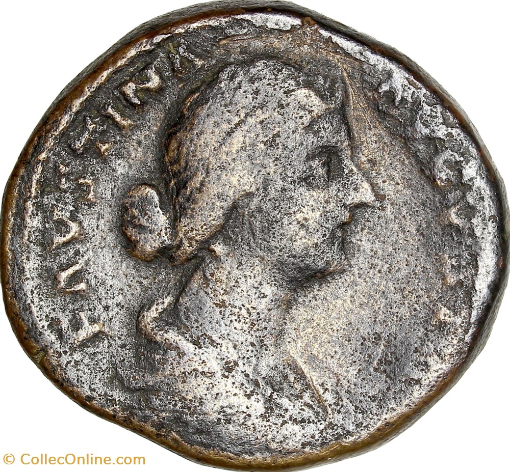 Sesterce de Faustine Jeune, Junon, 161-175, Rome monnaies antiques romaines imperiales et republicaines sesterce de faustine jeune junon 161 175 rome