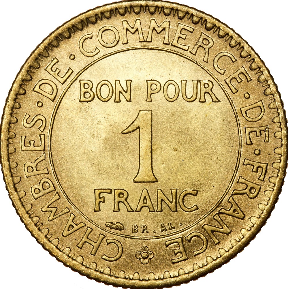 1 franc Chambres de Commerce, IIIe République, 1923 monnaies monde france 1 franc chambres de commerce iiie republique 1923