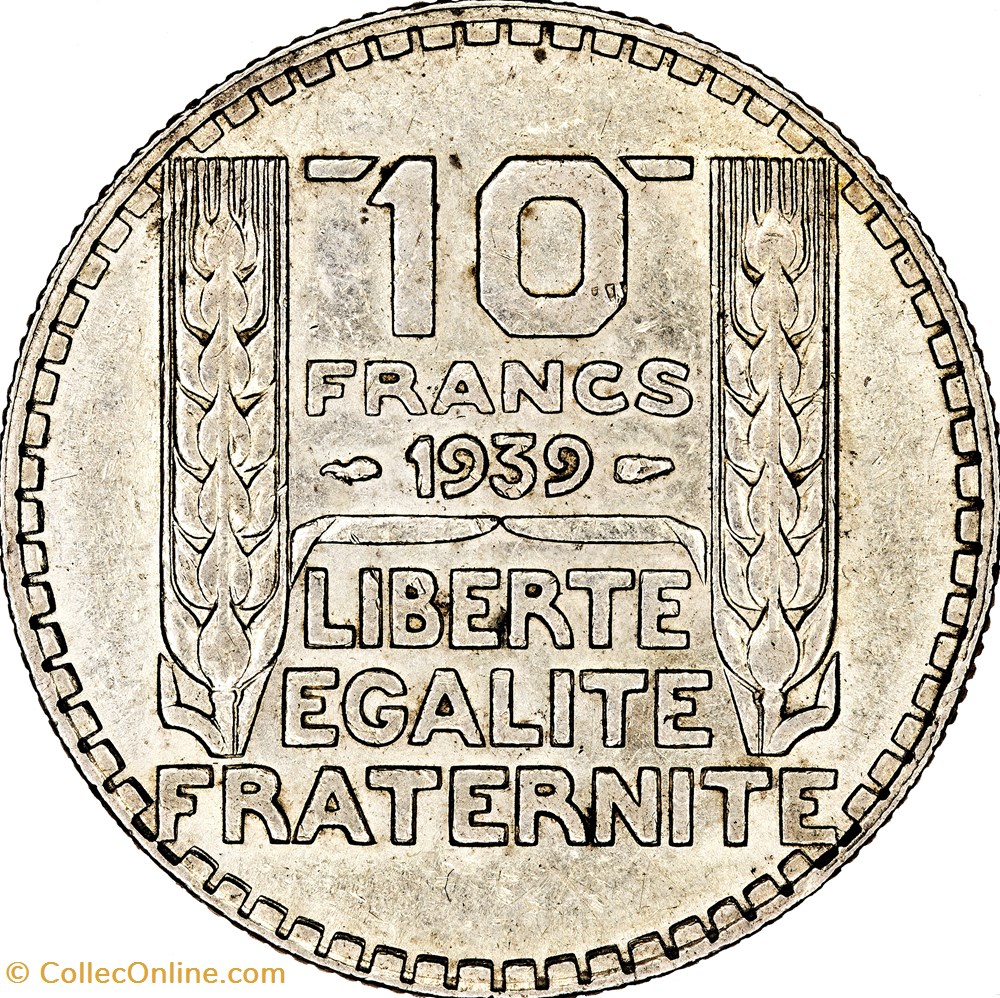 10 francs Turin, IIIe République, 1939 monnaies monde france 10 francs turin iiie republique 1939