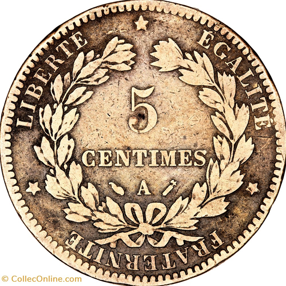 5 centimes Cérès, IIIe République, 1890, Paris monnaies monde france 5 centimes ceres iiie republique 1890 paris