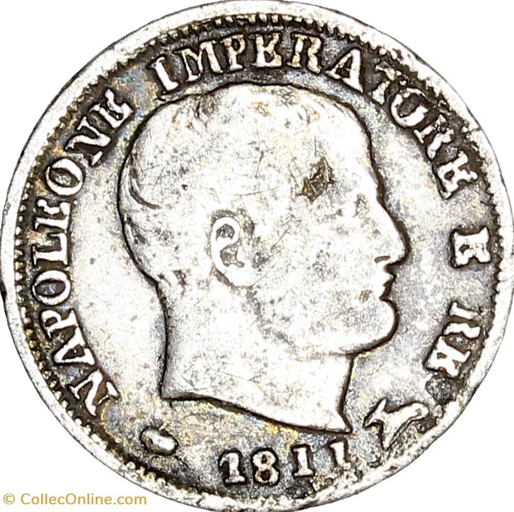 monnaies monde france 5 soldi italie napoleon ier 1811 milan