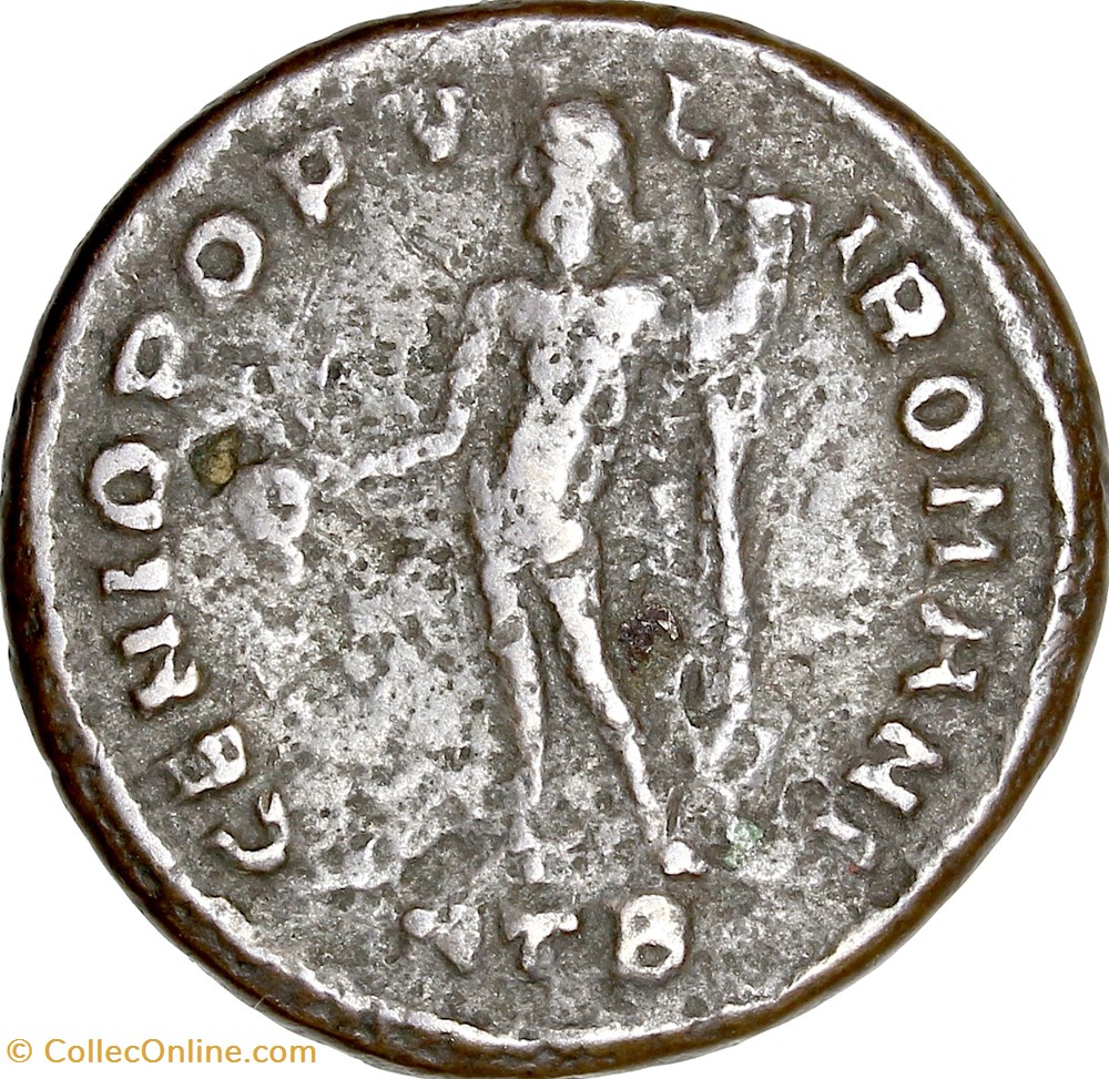 Follis de Maximien Hercule, Genius, 297-298, Héraclée monnaies antiques romaines imperiales et republicaines follis de maximien hercule genius 297 298 heraclee