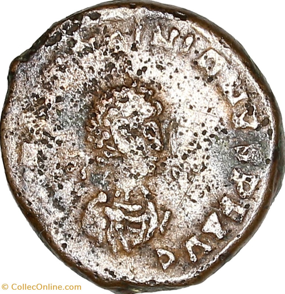 Nummus de Valentinien II, Vot X, 378-388, Constantinople monnaies antiques romaines imperiales et republicaines nummus de valentinien ii vot x 378 388 constantinople
