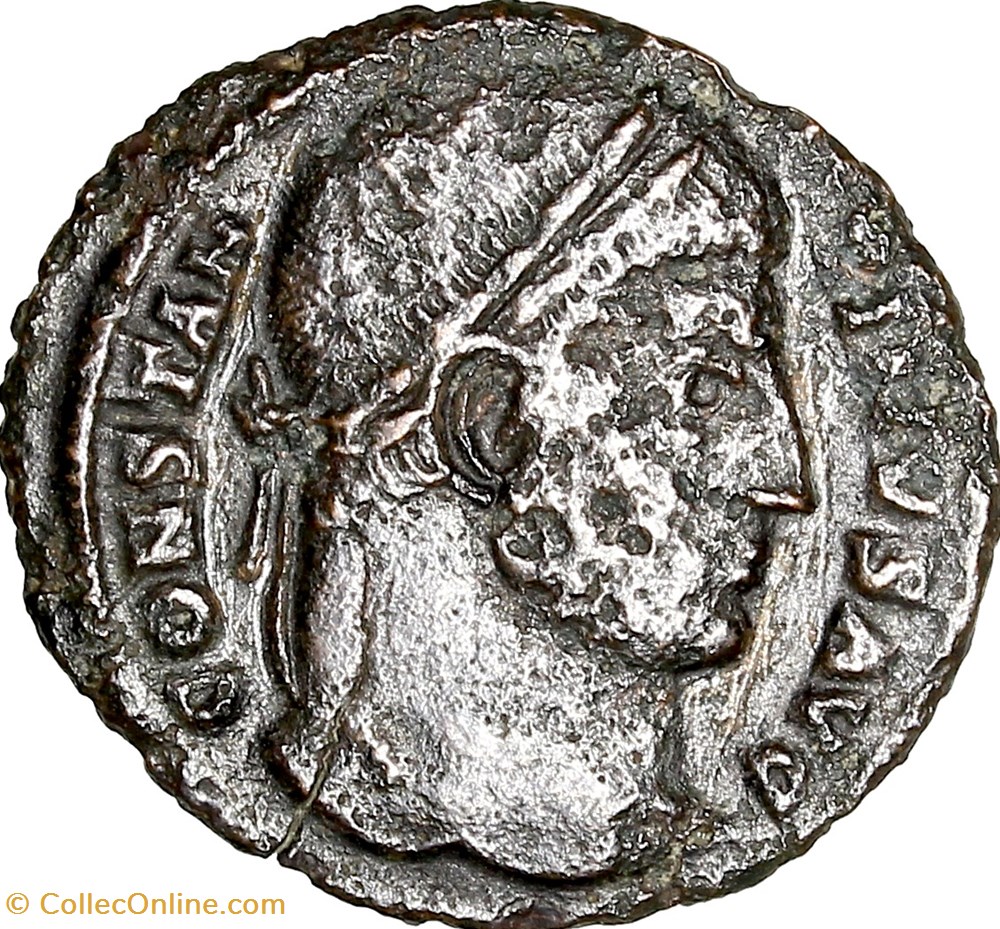 Centenionalis de Constantin Ier, Porte de camp, 328-329, Siscia monnaies antiques romaines imperiales et republicaines centenionalis de constantin ier porte de camp 328 329 siscia