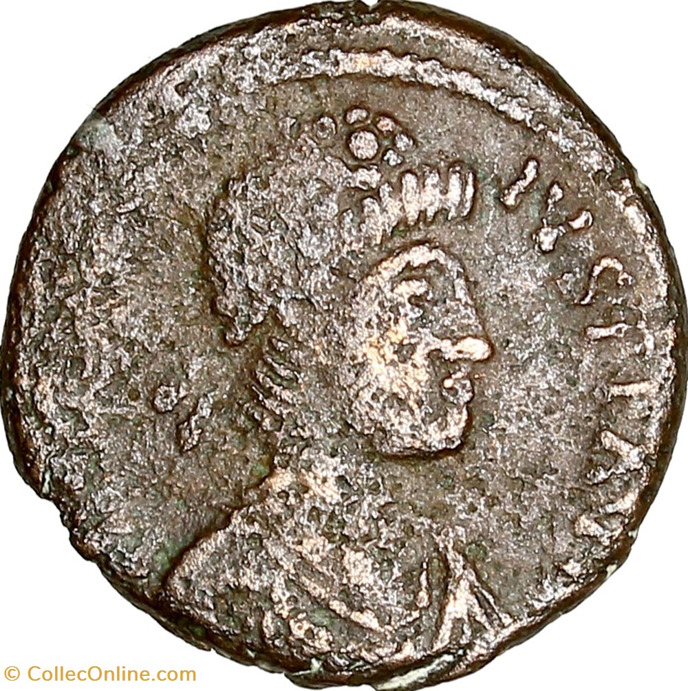 Nummus, fin IVe - début Ve siècle, Urbs Roma Felix, 394-395 / 404-408, Rome monnaies antiques romaines imperiales et republicaines nummus fin ive debut ve siecle urbs roma felix 394 395 404 408 rome