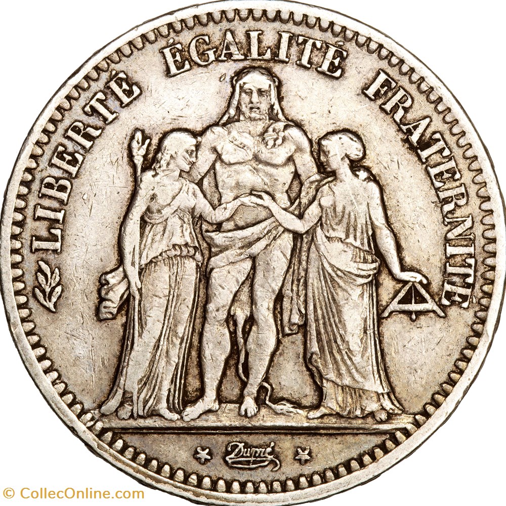5 francs Hercule, IIe République, 1849, Paris monnaies monde france 5 francs hercule iie republique 1849 paris