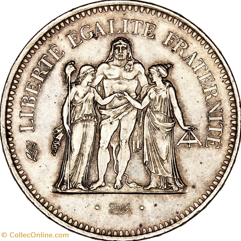 50 francs Hercule, Ve République, 1976 monnaies monde france 50 francs hercule ve republique 1976