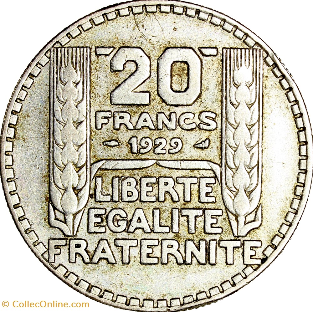 20 francs Turin, IIIe République, 1929 monnaies monde france 20 francs turin iiie republique 1929