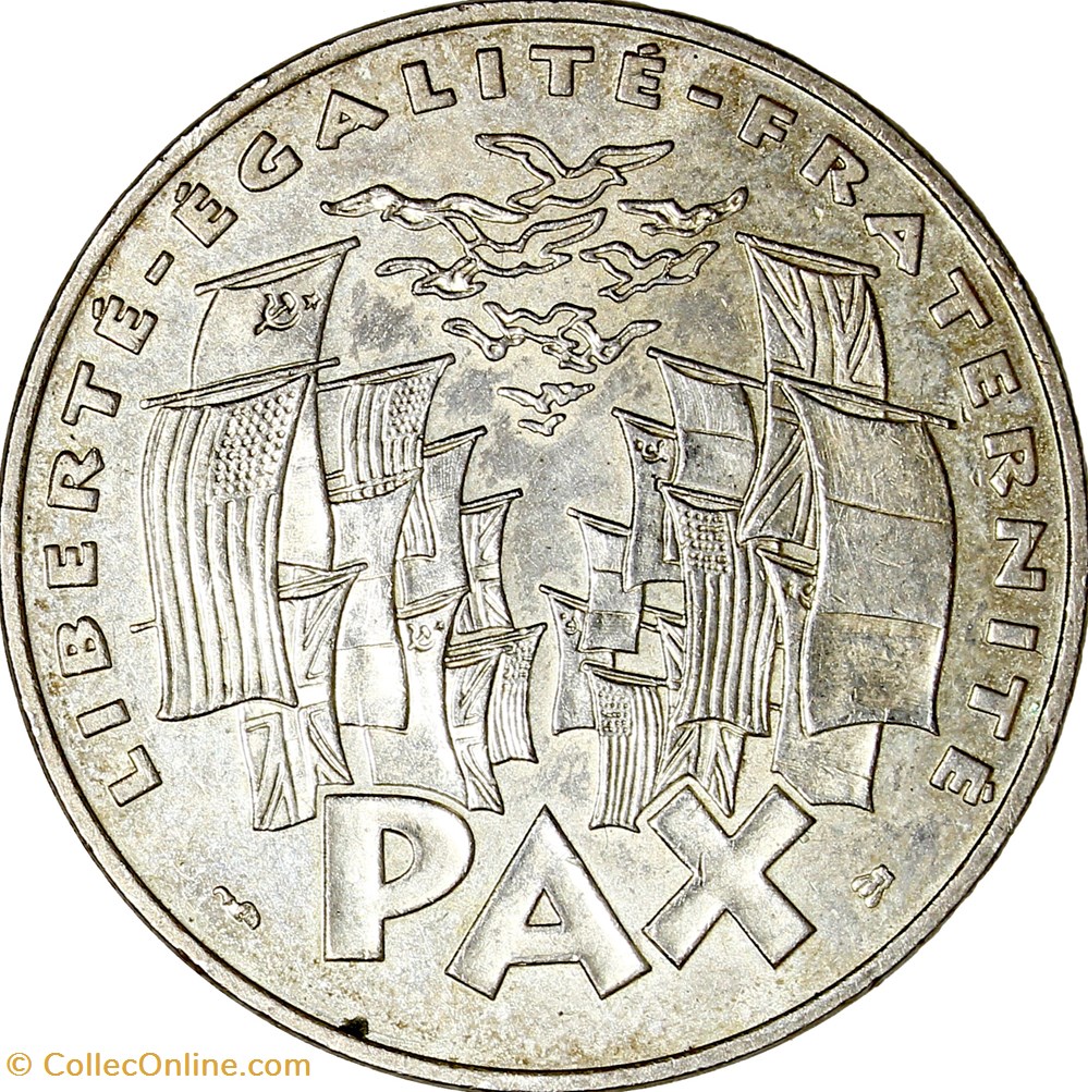 100 francs 8 mai 1945, Ve République, 1995 monnaies monde france 100 francs 8 mai 1945 ve republique 1995