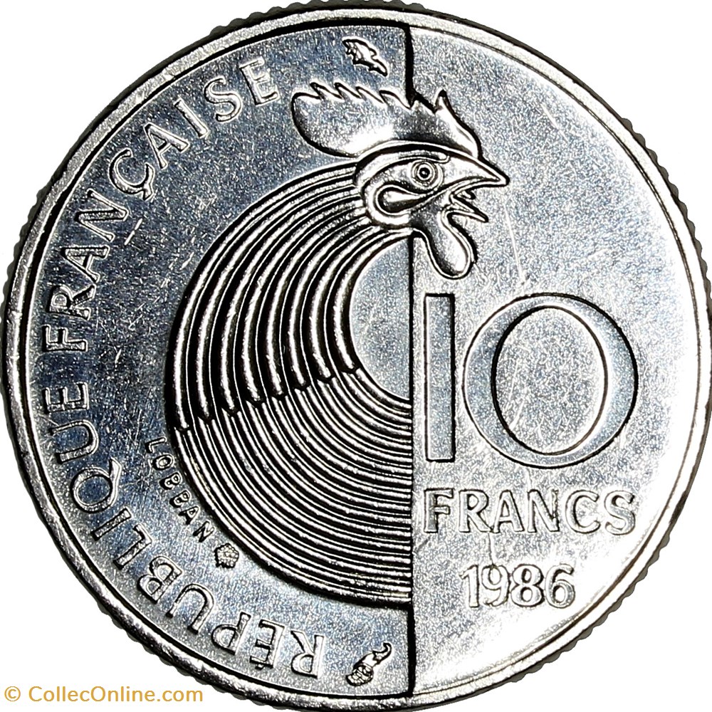 monnaies monde france 10 francs schuman ve republique 1986