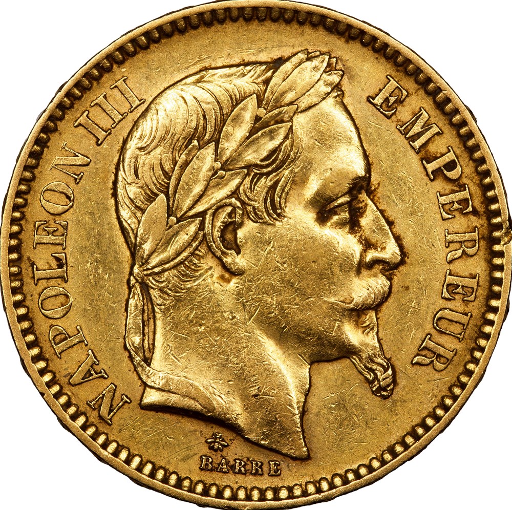 20 francs, tête laurée, Napoléon III, 1866, Paris monnaies monde france 20 francs tete lauree napoleon iii 1866 paris