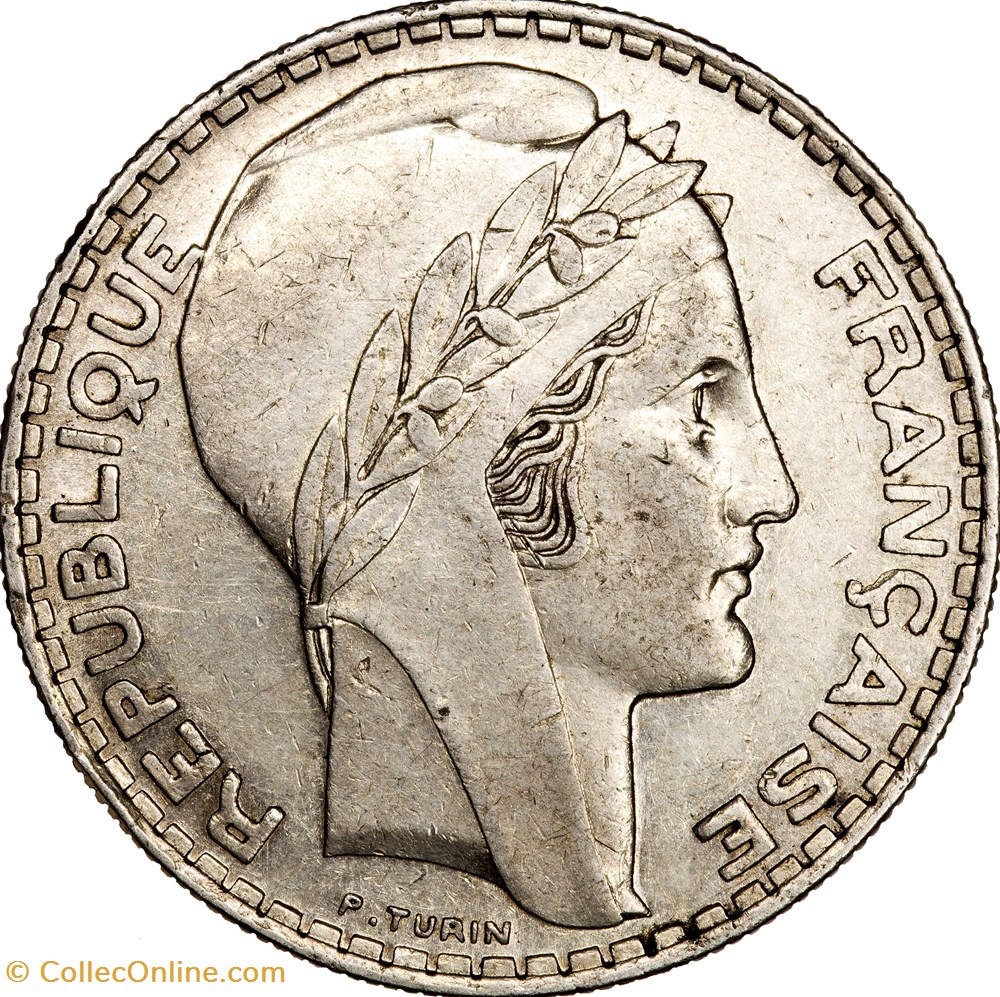 20 francs Turin, IIIe République, 1934 monnaies monde france 20 francs turin iiie republique 1934