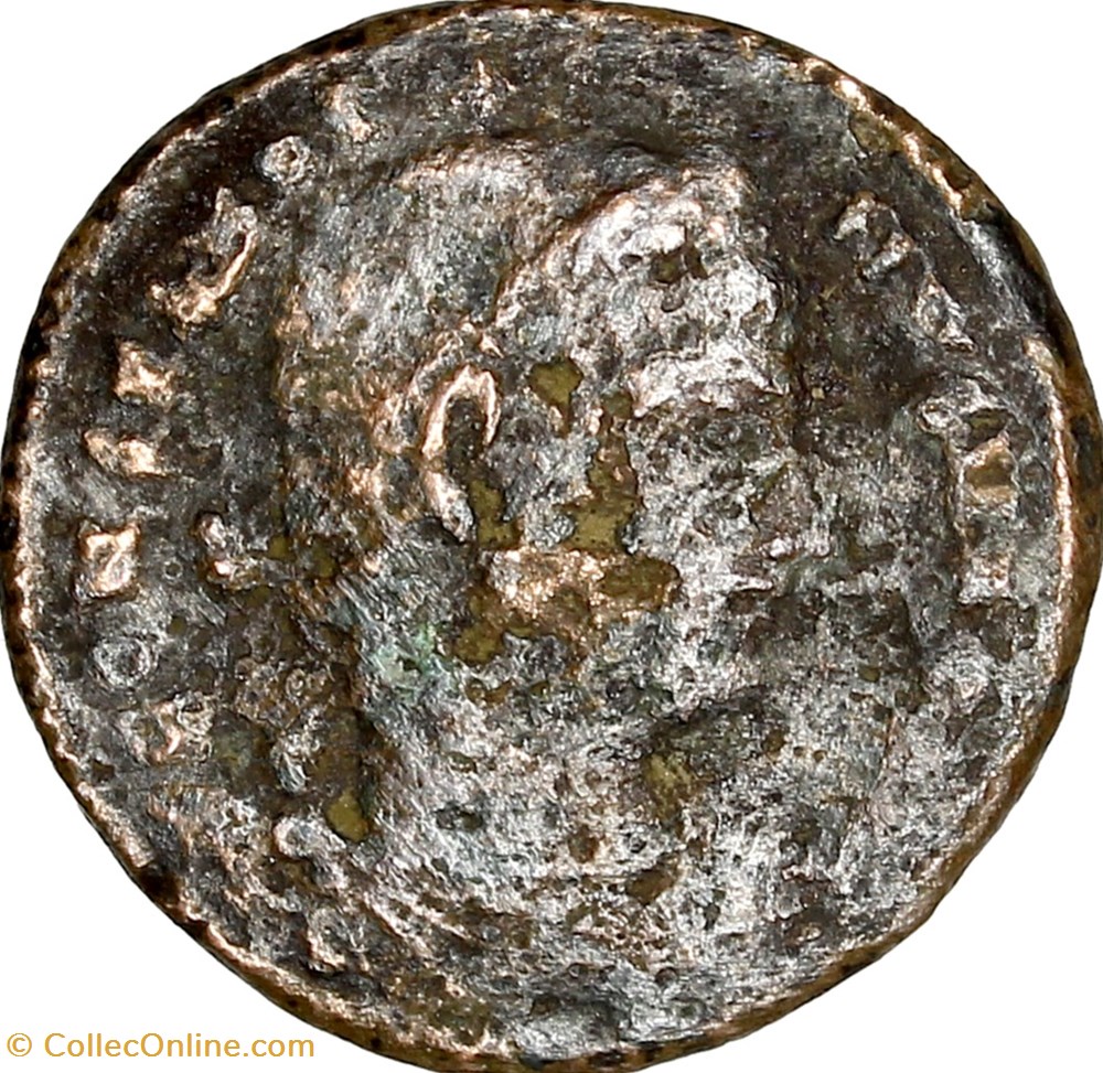 Centenionalis de Constantin Ier, Gloria Exercitus 2 enseignes, 330-335, Nicomédie monnaies antiques romaines imperiales et republicaines centenionalis de constantin ier gloria exercitus 2 enseignes 330 335 nicomedie