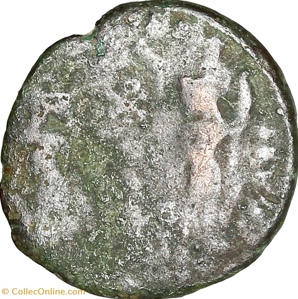 Centenionalis d'un Constantinien, Gloria Exercitus, 336-337, Arles monnaies antiques romaines imperiales et republicaines centenionalis un constantinien gloria exercitus 336 337 arles