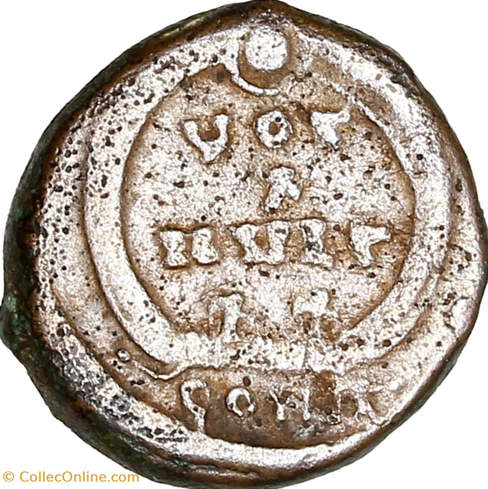 Nummus de Valentinien II, Vot X, 378-388, Constantinople monnaies antiques romaines imperiales et republicaines nummus de valentinien ii vot x 378 388 constantinople