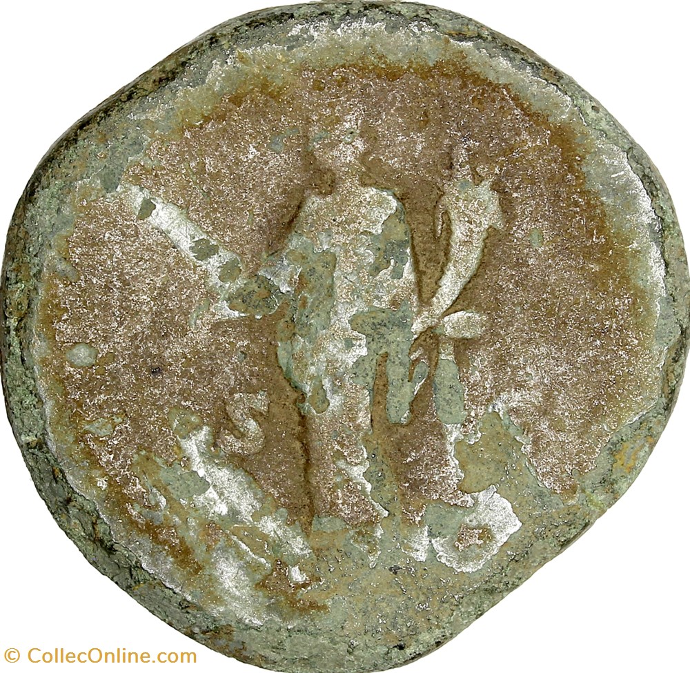 Sesterce de Commode, Fortuna, 183-184, Rome monnaies antiques romaines imperiales et republicaines sesterce de commode fortuna 183 184 rome