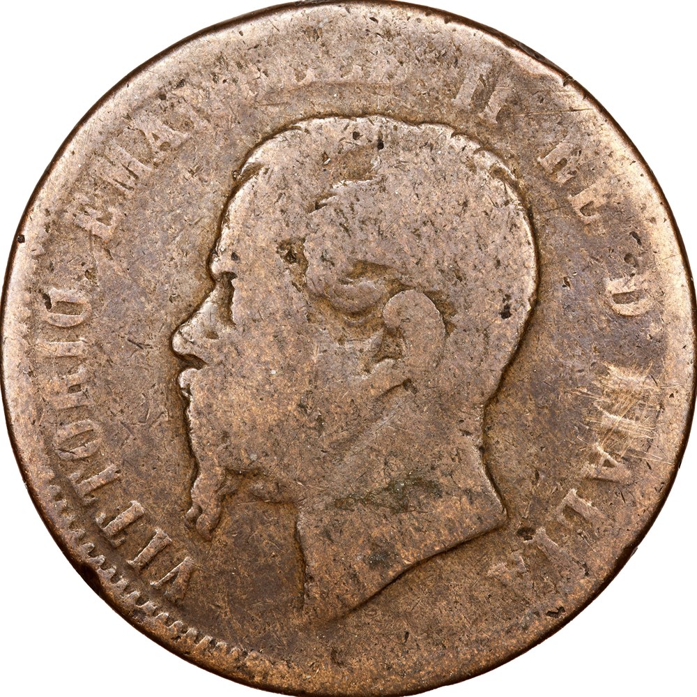 10 centesimi, Victor Emmanuel II, 1866, Milan monnaies monde italie 10 centesimi victor emmanuel ii 1866 milan