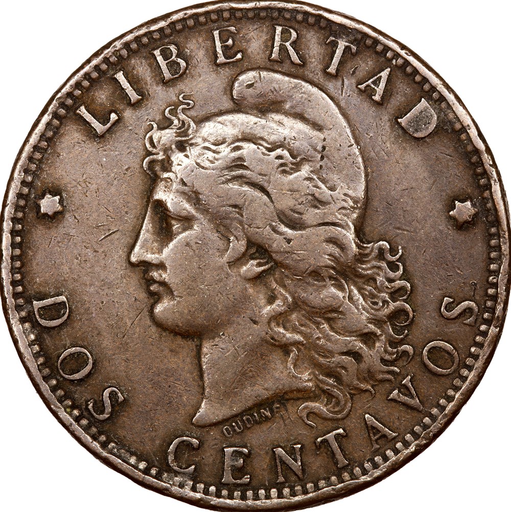 2 centavos, Argentine, 1884 monnaies monde 2 centavos argentine 1884