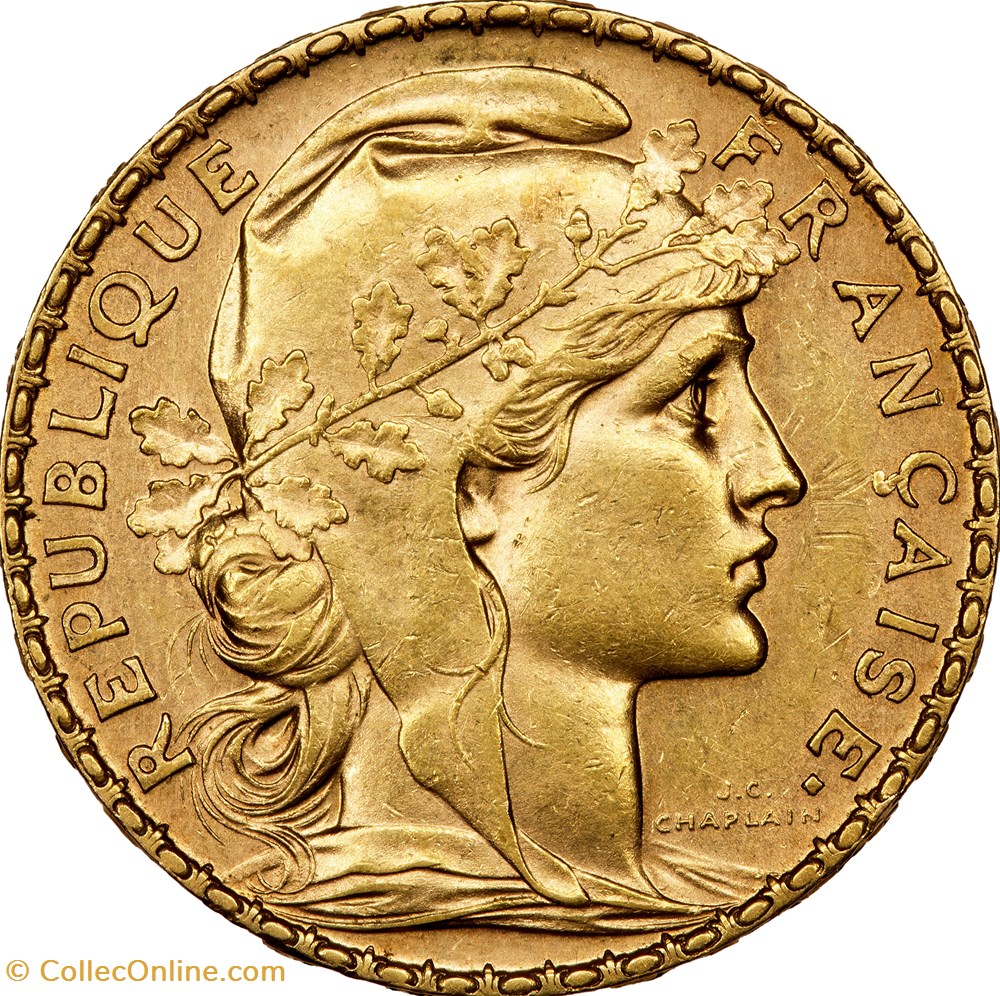 20 francs Coq, IIIe République, 1904 monnaies monde france 20 francs coq iiie republique 1904