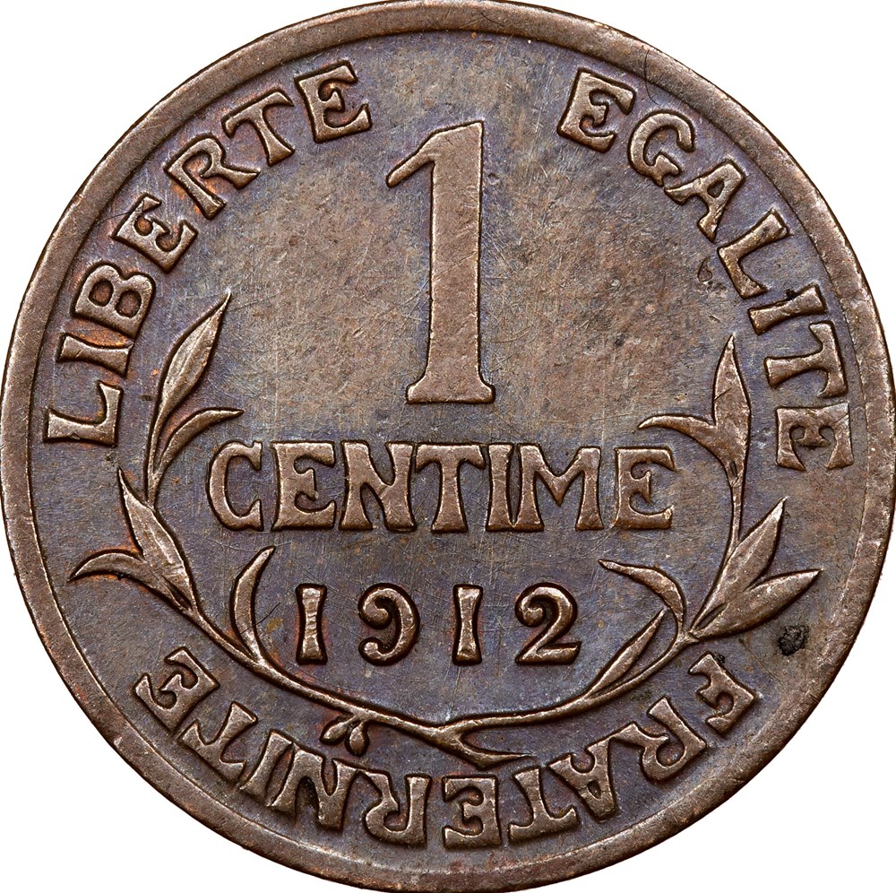 1 centime Daniel-Dupuis, IIIe République, 1912 monnaies monde france 1 centime daniel dupuis iiie republique 1912