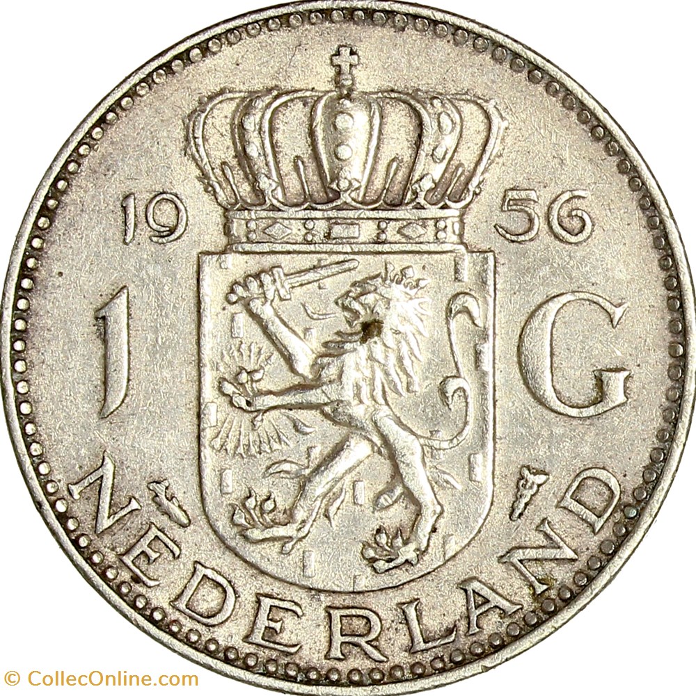 1 gulden, Juliana des Pays-Bas, 1956 monnaies monde 1 gulden juliana des pays bas 1956