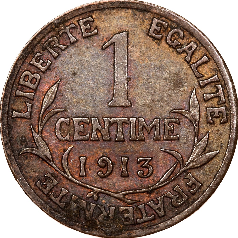 1 centime Daniel-Dupuis, IIIe République, 1913 monnaies monde france 1 centime daniel dupuis iiie republique 1913