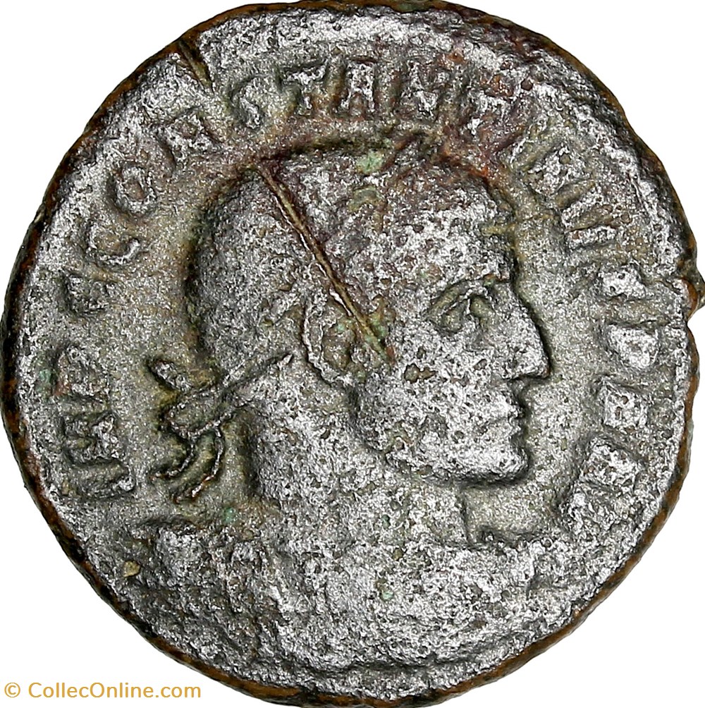 Follis de Constantin Ier, Sol, 312-313, Ostie monnaies antiques romaines imperiales et republicaines follis de constantin ier sol 312 313 ostie
