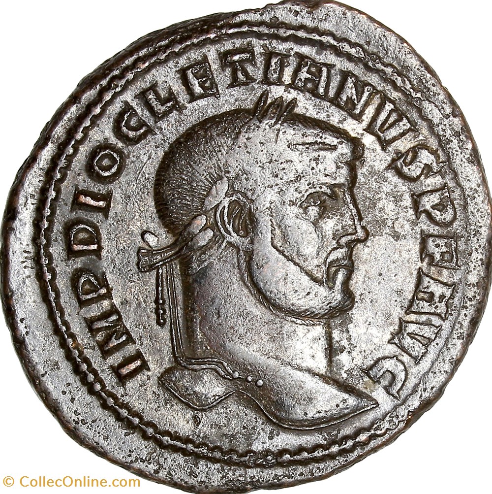 monnaies antiques romaines imperiales republicaines follis de diocletien africa 297 298 carthage