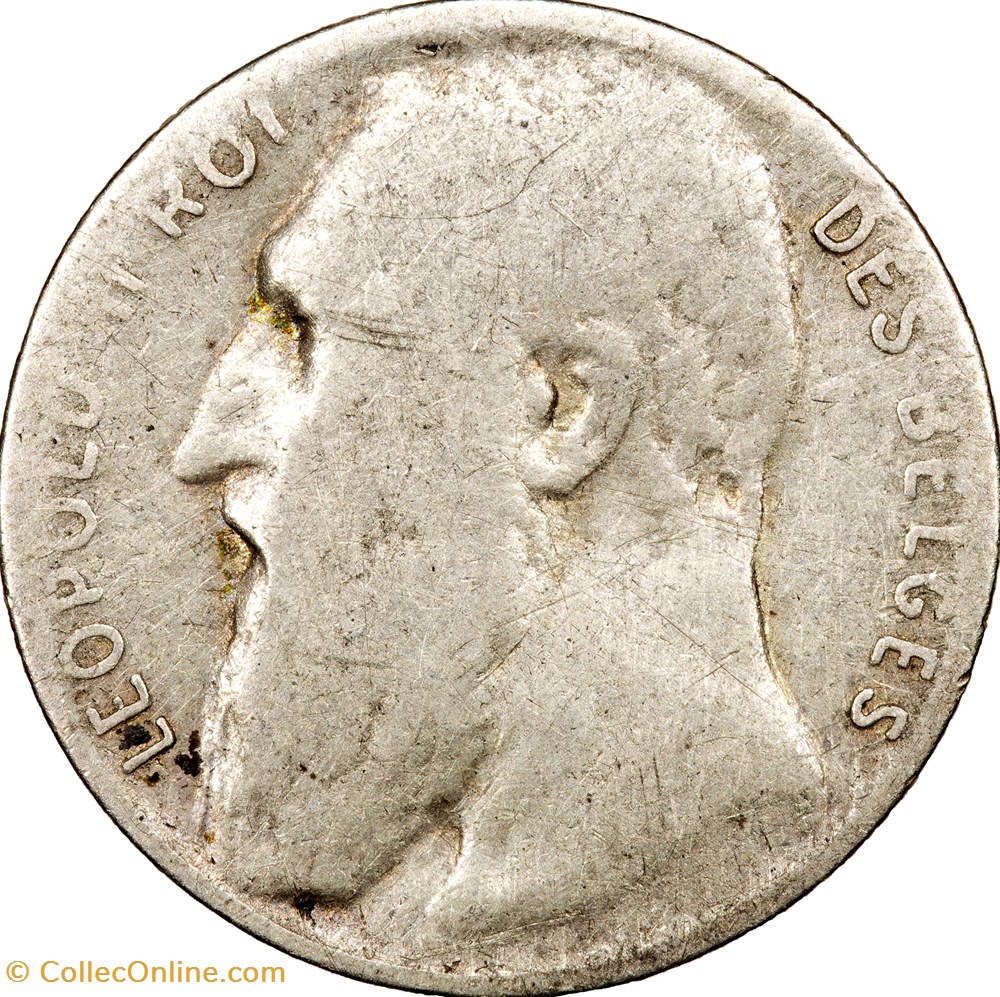 monnaies monde belgique 50 centimes legende francaise leopold ii 1901